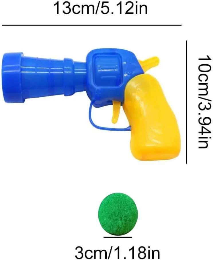 Cat Toy Launcher Gun with 30 Pom Pom Balls, Interactive Indoor Cat Fetch Toy