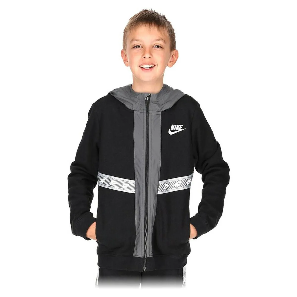 Children'S Sports Jacket Nike Black Cotton
