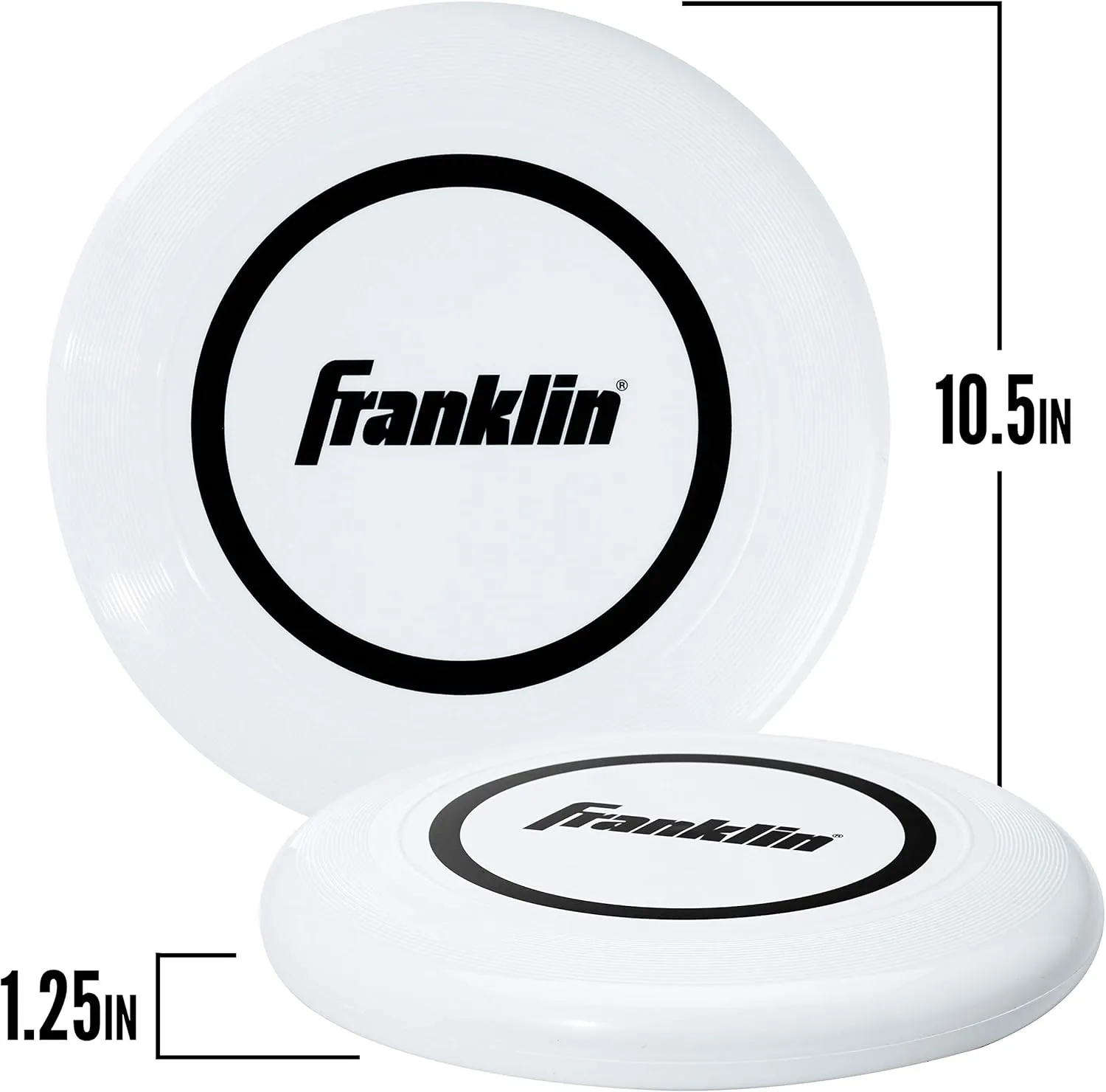Franklin Sports Flying Disc - Disc for Beach, Backyard, Lawn, Park, Camping - 140 or 175 Grams - Perfect for Dogs - White