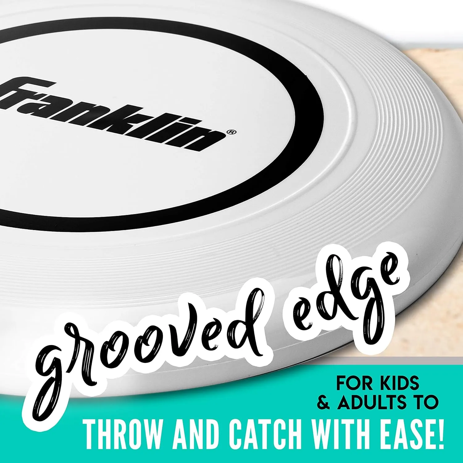 Franklin Sports Flying Disc - Disc for Beach, Backyard, Lawn, Park, Camping - 140 or 175 Grams - Perfect for Dogs - White