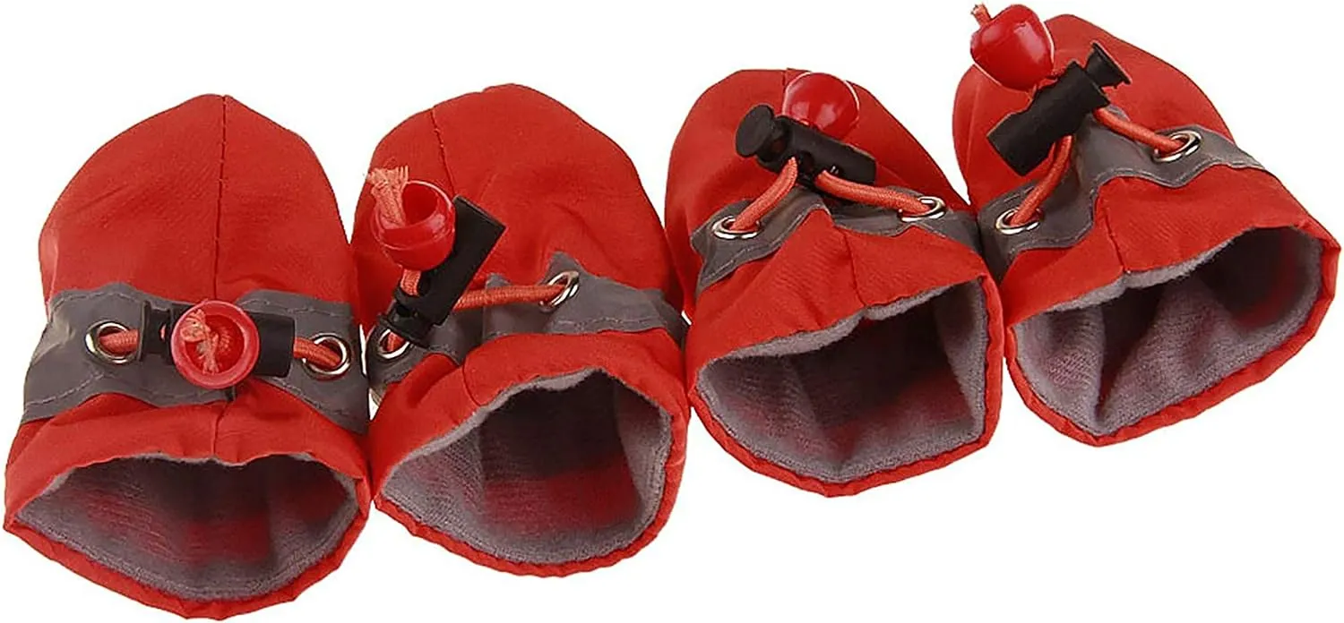 GabeFish Anti Slip Dog Socks Shoes Adjustable Drawstring Boot Paw Protectors for Small Medium Pets Cats Orange Medium