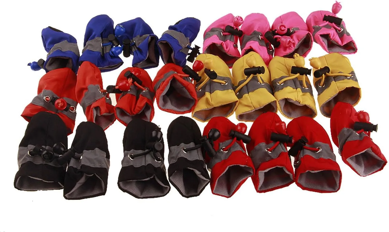 GabeFish Anti Slip Dog Socks Shoes Adjustable Drawstring Boot Paw Protectors for Small Medium Pets Cats Orange Medium
