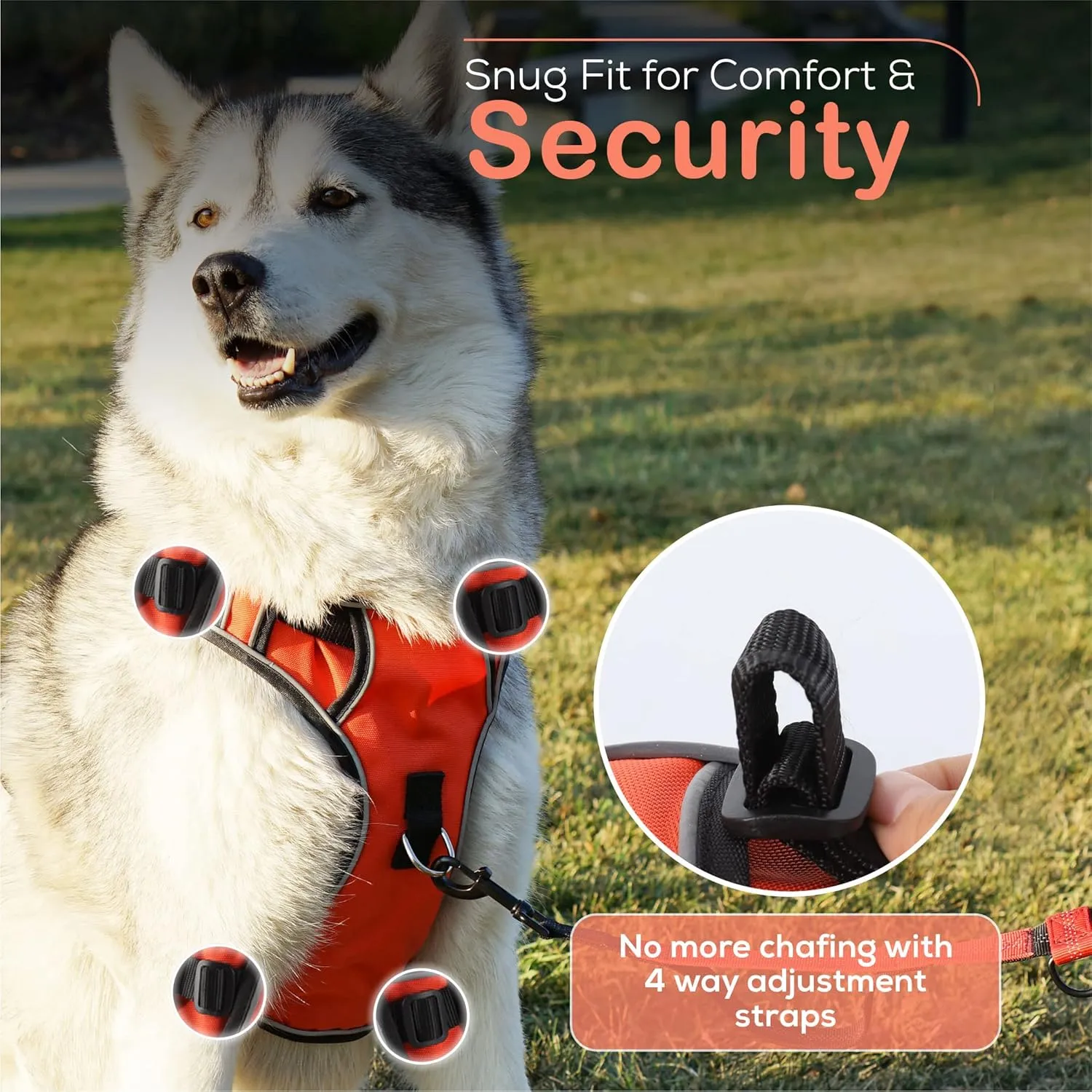 GoFortunePet Reflective No Pull Dog Harness to Walk Small, Medium and Large Pets - Easy Adjustable Design - Anti Escape, Heavy Duty Body Vest with Breathable Mesh, Weather Proof Nylon (Pink, XL)