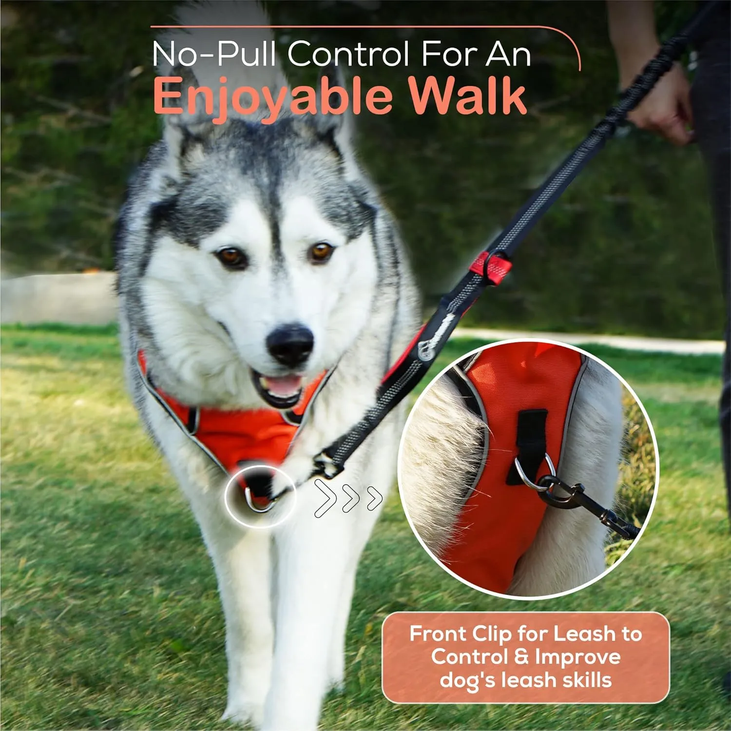 GoFortunePet Reflective No Pull Dog Harness to Walk Small, Medium and Large Pets - Easy Adjustable Design - Anti Escape, Heavy Duty Body Vest with Breathable Mesh, Weather Proof Nylon (Pink, XL)