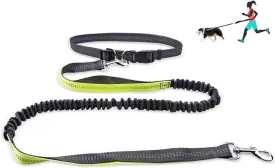 Hands Free Dog Leash, Adjustable Waist Leash for Dog, Running Leash with Comfortable Shock Absorbing Bungee Reflective Stitches for Walking Hiking Running, Handle Bungee Dog Leash for Small Medium Dog