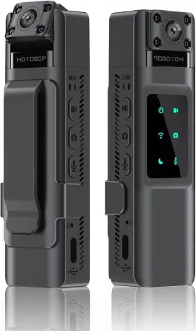 L13 Mini Body Camera 1080P Police Body Camera with Video & Audio Recording64 GB Wearable Camcorder with Night Vision IR & 180 Rotating Lens,Back Clip for Travel/Cycling/Pet Walking and Outdoor