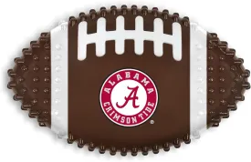 NCAA Alabama Crimson Tide Mega-Chew Hard Nylon Bacon-flavored Dog Bone Football Chew Toy. Interactive Tasty & Fun Dog Chew Toy. Indestructible Strong Durable Tough Dog Toys for Aggressive Chewers