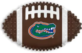 NCAA Florida Gators Mega-Chew Hard Nylon Bacon-flavored Dog Bone Football Chew Toy. Interactive Tasty & Fun Dog Chew Toy. Indestructible Strong Durable Tough Dog Toys for Aggressive Chewers