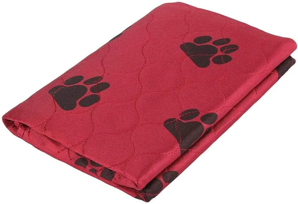 Reusable Dog Pee Pads, Waterproof Training Pads for Dogs, Dog Pee Pad Urine Mat for Pet Dogs Cats(80 * 90cm-Red)