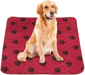 Reusable Dog Pee Pads, Waterproof Training Pads for Dogs, Dog Pee Pad Urine Mat for Pet Dogs Cats(80 * 90cm-Red)