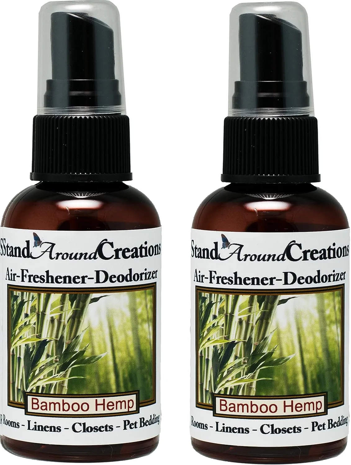 Set of 2 - Concentrated Spray For Room/Linen/Room Deodorizer/Air Freshener - 2 fl oz - Scent - Bamboo Hemp