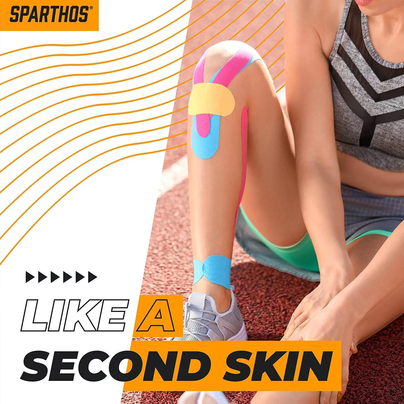 Sparthos Kinesiology Tape - Incredible Support for Athletic Sports and Recovery - Free Kinesiology Taping Guide! - Uncut 2 inch x 16.4 feet Roll