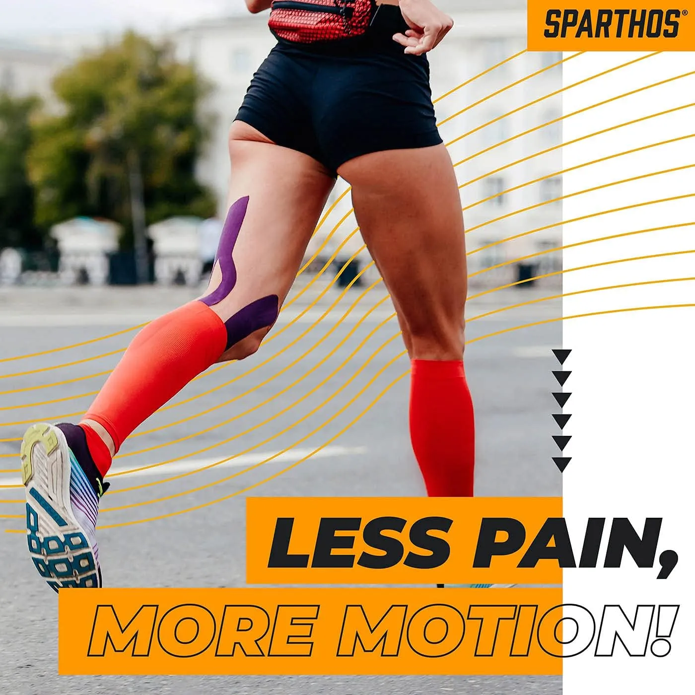Sparthos Kinesiology Tape - Incredible Support for Athletic Sports and Recovery - Free Kinesiology Taping Guide! - Uncut 2 inch x 16.4 feet Roll