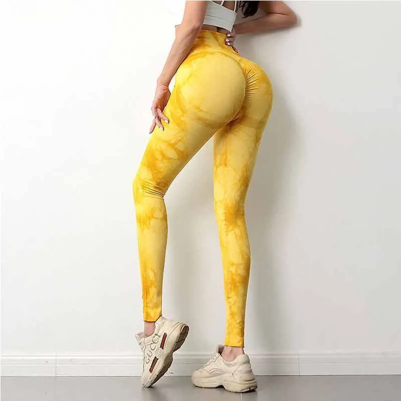 Tie Dye Scrunch Legging For Butt Liffting