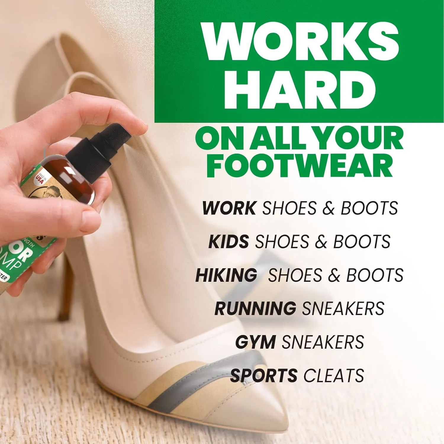 Uncle Todd's Shoe Deodorizer Spray - Proven & Powerful Enzyme Formula Spray for Shoe Odor Elimination in All Footwear (Mountain Fresh)
