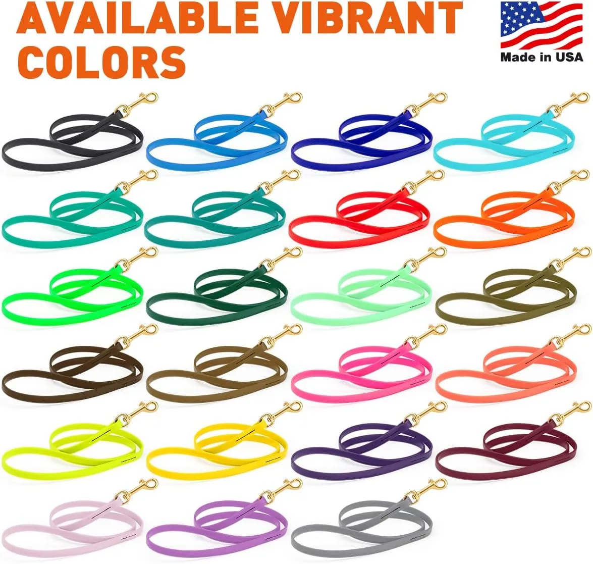 Viper K9 Biothane Working Dog Leash Waterproof Lead for Tracking Training Schutzhund Dog Sport & Search - Odor-Proof Long Line with Solid Brass Snap for Puppy Medium and Large 1/2" x 6ft Black